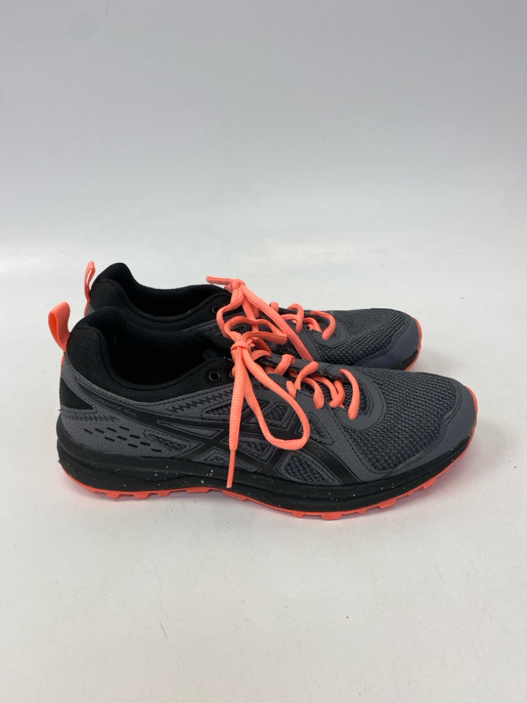 Asics US Shoe Size 8 Gray Coral Lace-up Sneakers