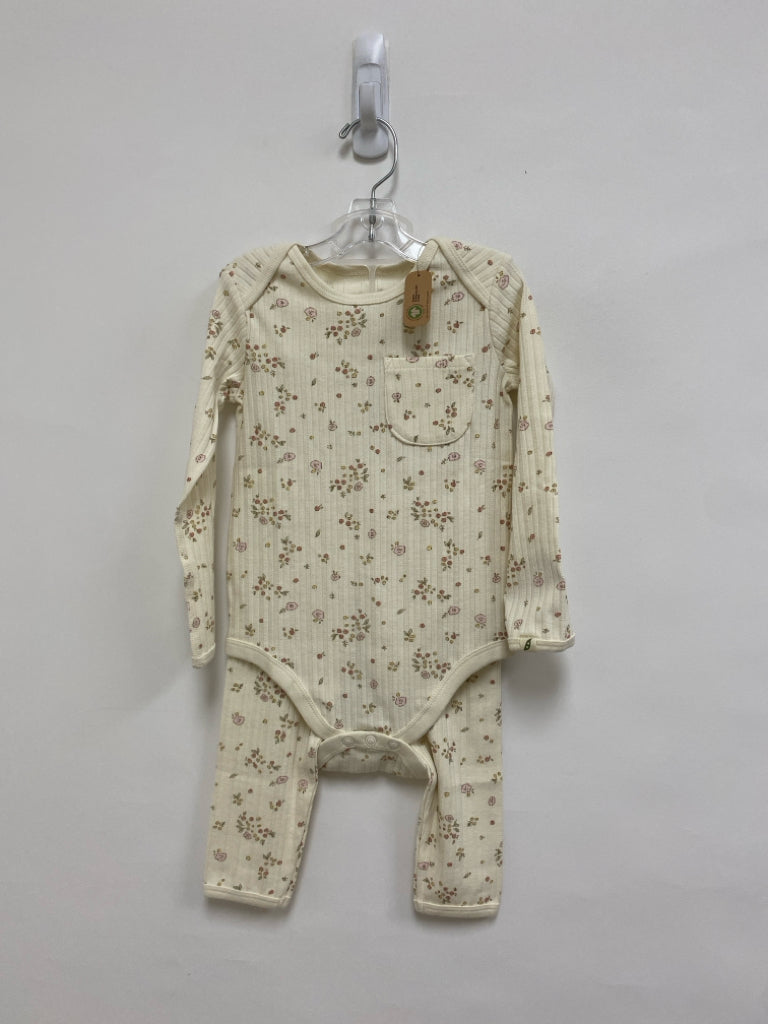 NWT SIZE 24M Cream Pink/Green Floral Girl&