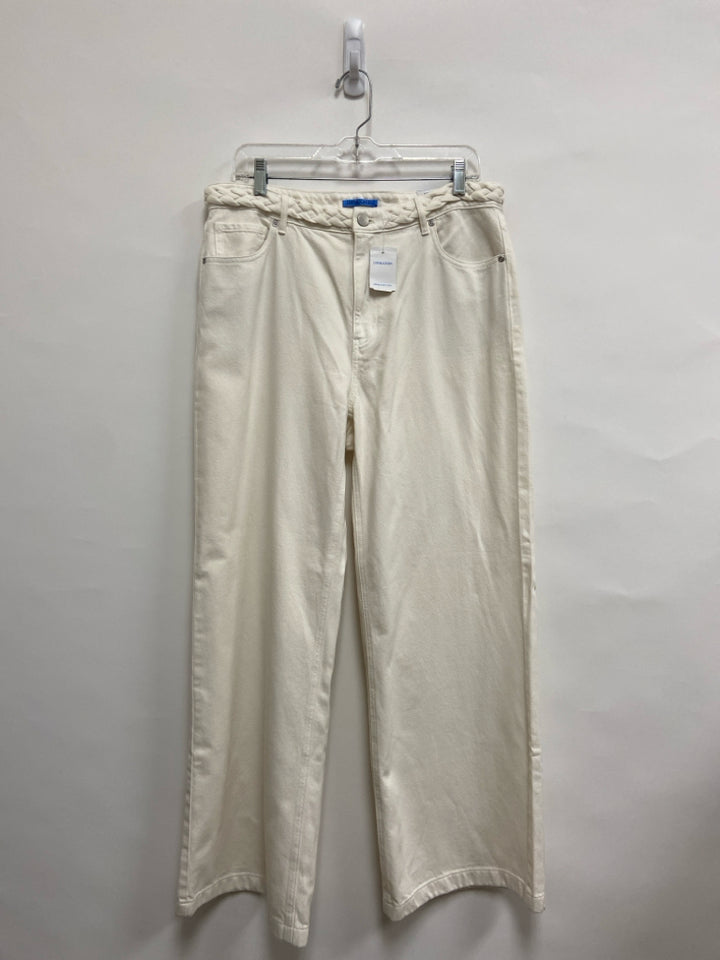 NWT J McLaughlin Size 12W Braided Wide Leg Ladies Jeans