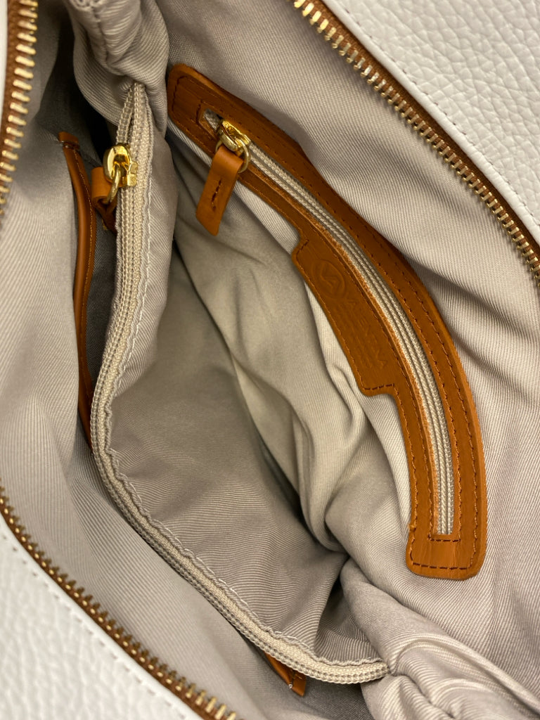 ValentinA White Gold Accent(s) Leather Tote Bag