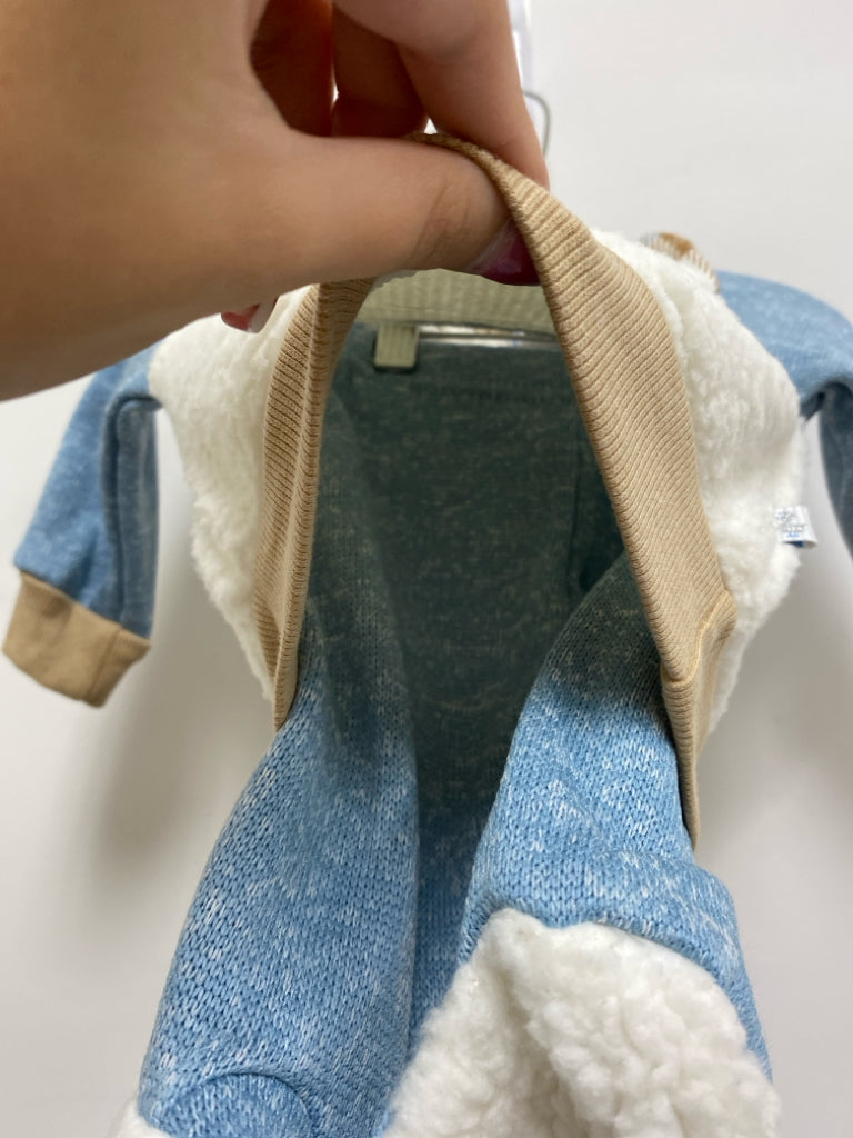 Duck Duck Goose SIZE 0-3M Blue/Cream Brown Knit Boy&