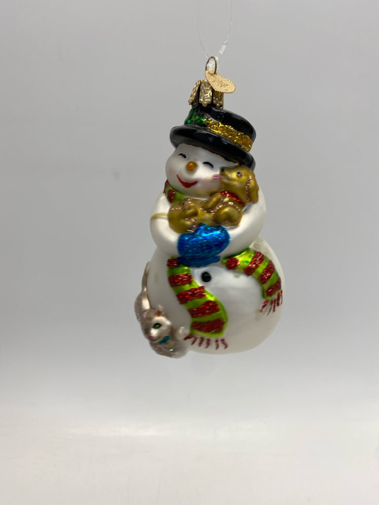Old World Christmas White Multi Color Ornaments