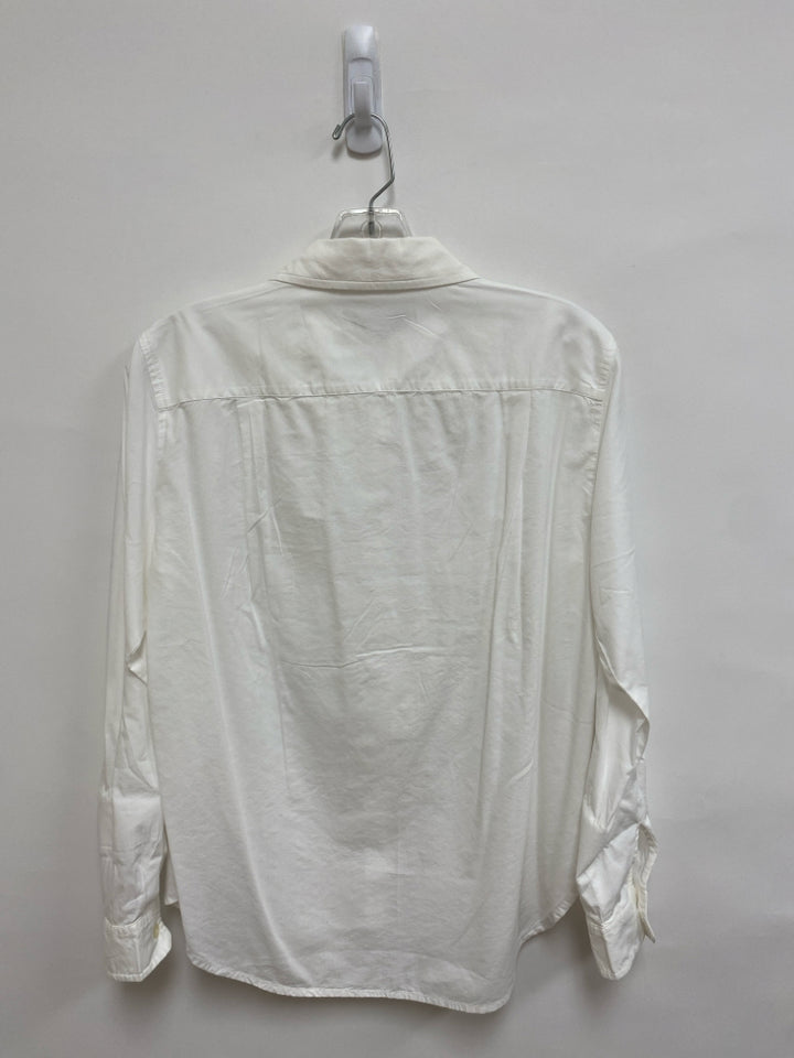 NWT LOFT Size XS White Button Up Ladies Top