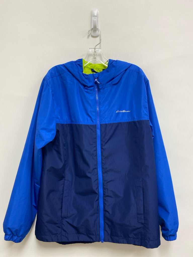 Eddie Bauer SIZE 14/16 Blue Navy Zip Down Hooded Boy&