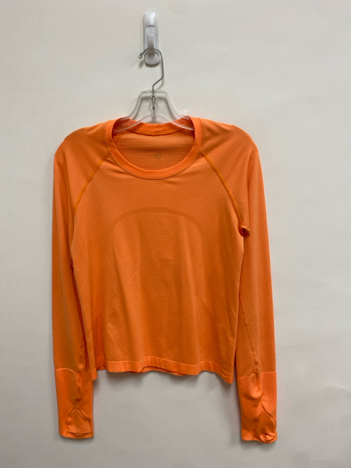 Lululemon Size 8 Orange Striped Athletic Top