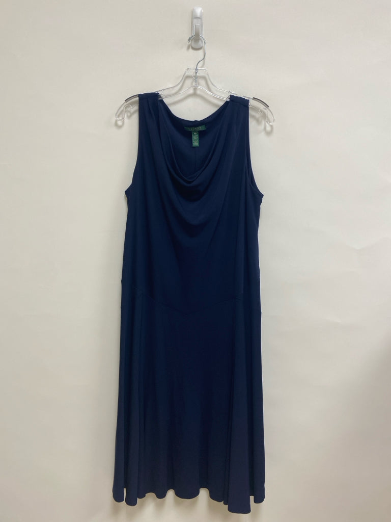 Lauren Ralph Lauren  SIZE  16W Navy Sleeveless Plus Size Dress