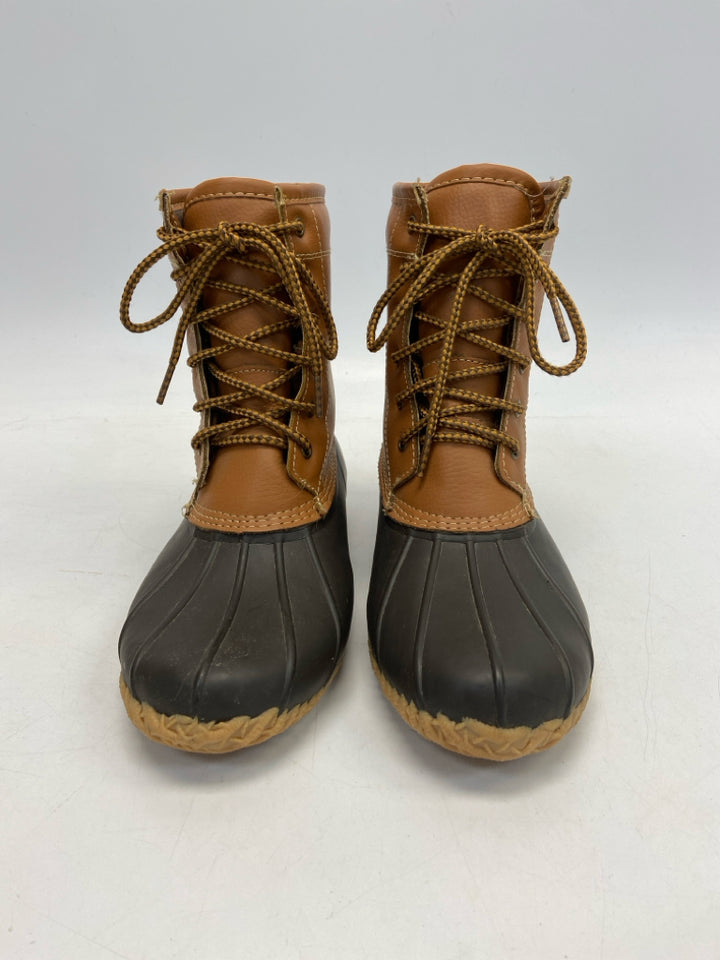 Size 9 Brown/Tan Lace-up Boots