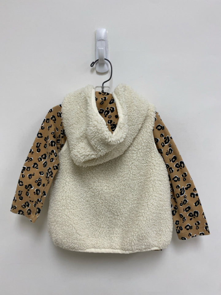 Cynthia Rowley SIZE 18M Cream Tan Animal Print Boucle Girl&