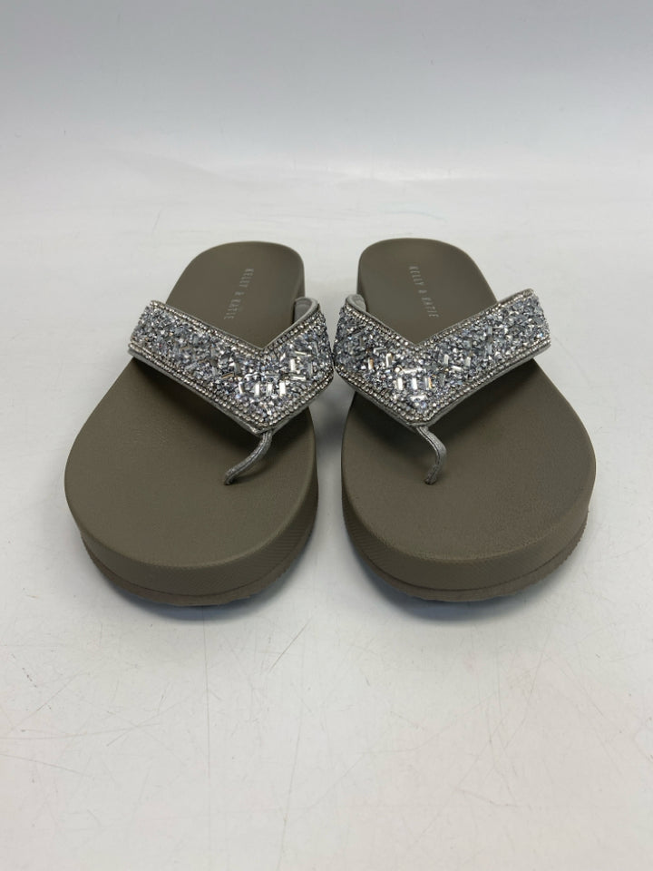 Kelly &amp; Katie  Size 10 Silver Rhinestone(s) Sandals