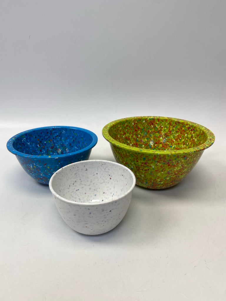 Lime Green Blue/White Confetti Melamine Bowl(s)