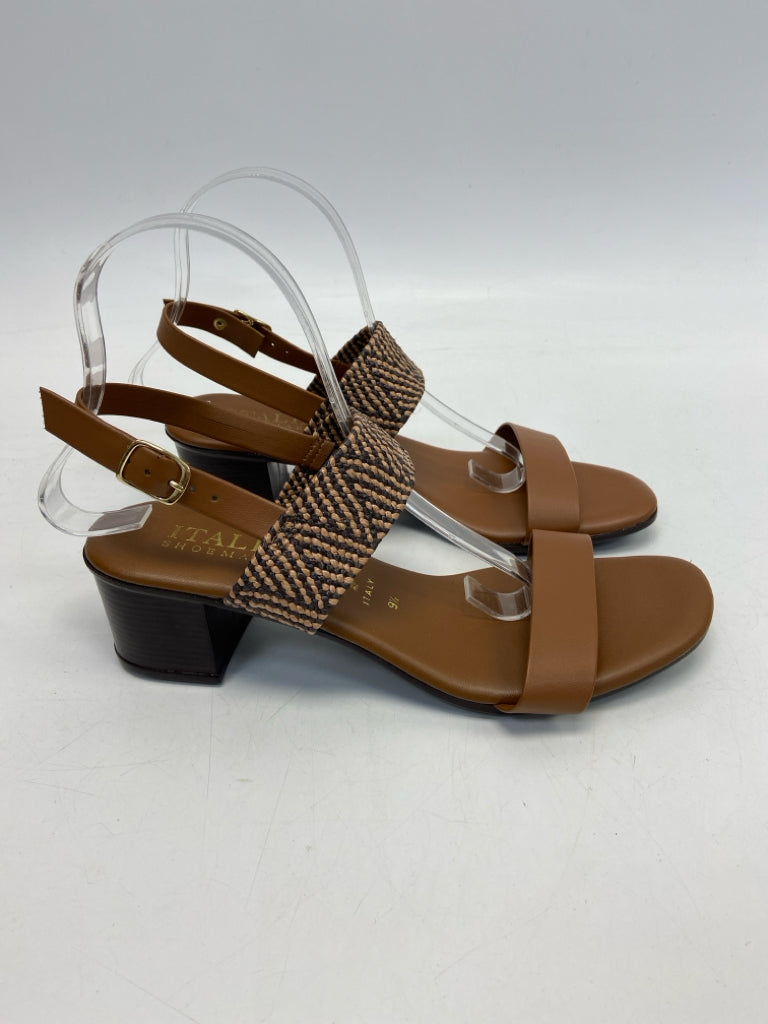 ItalianShoemaker  Size 9.5 Brown Black Sandals