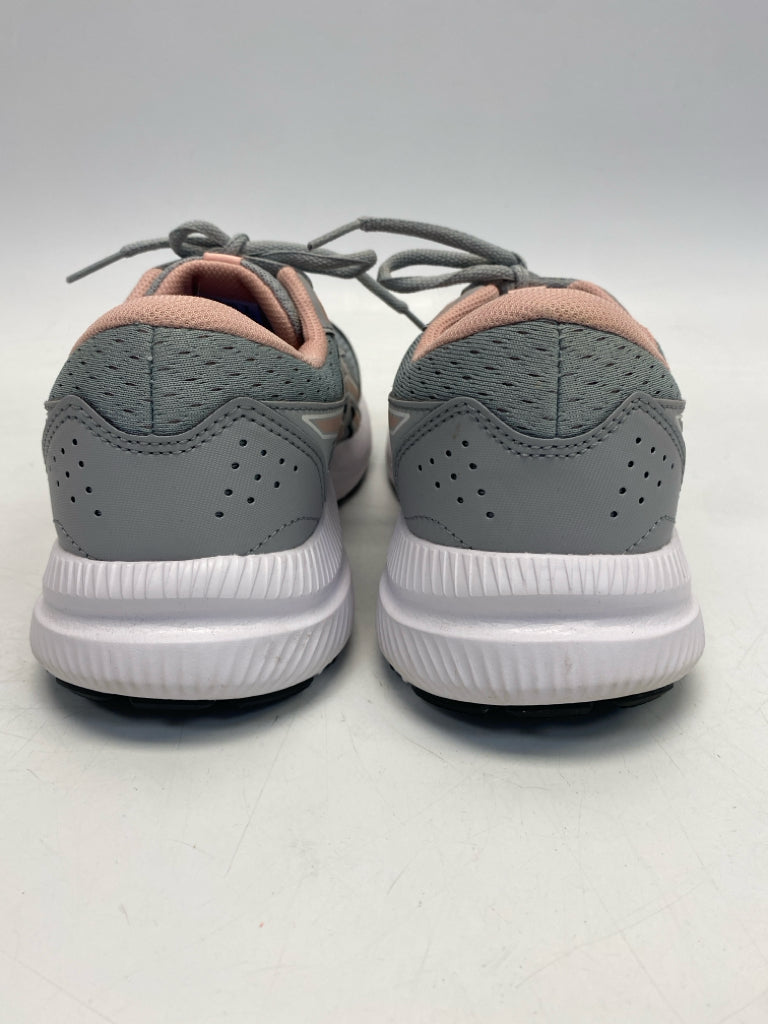 Asics US Shoe Size 8 Gray Peach Lace-up Sneakers