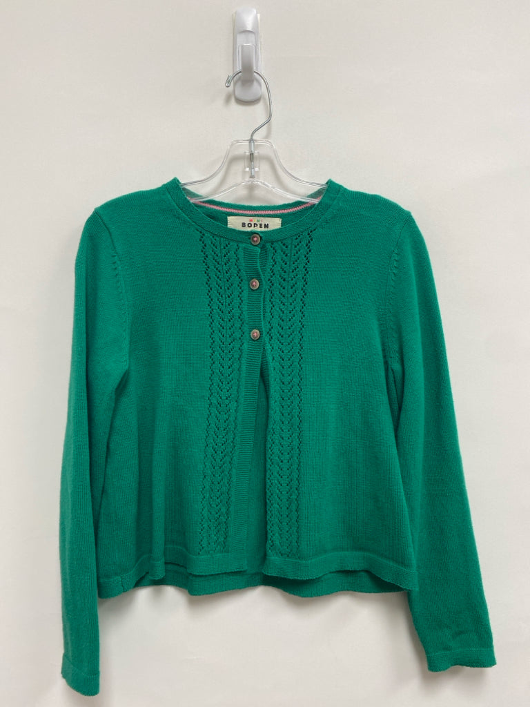 Mini Boden SIZE 8/9 Green Cardigan Girl&