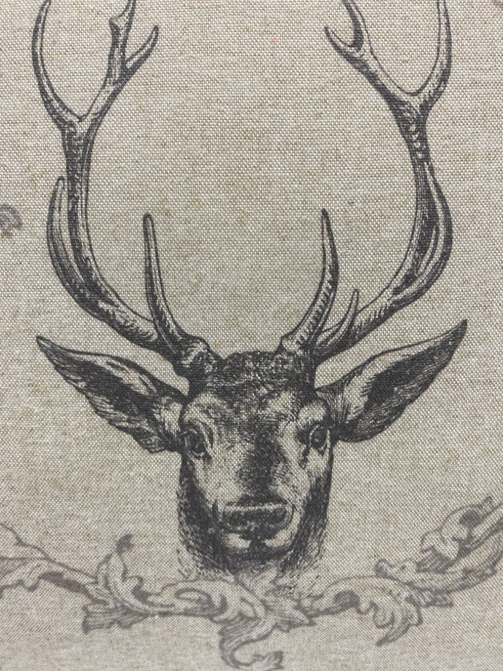 Natural Gray Deer Pillow