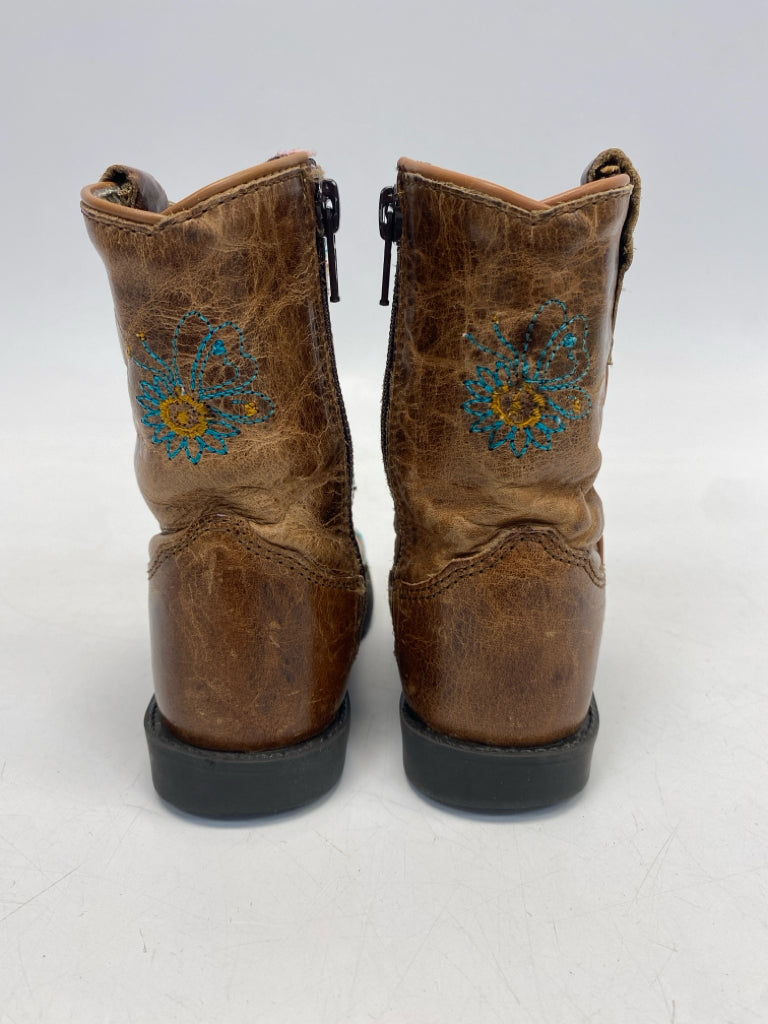 Shyanne SIZE 6 Brown Multi Color Flowers Girl&