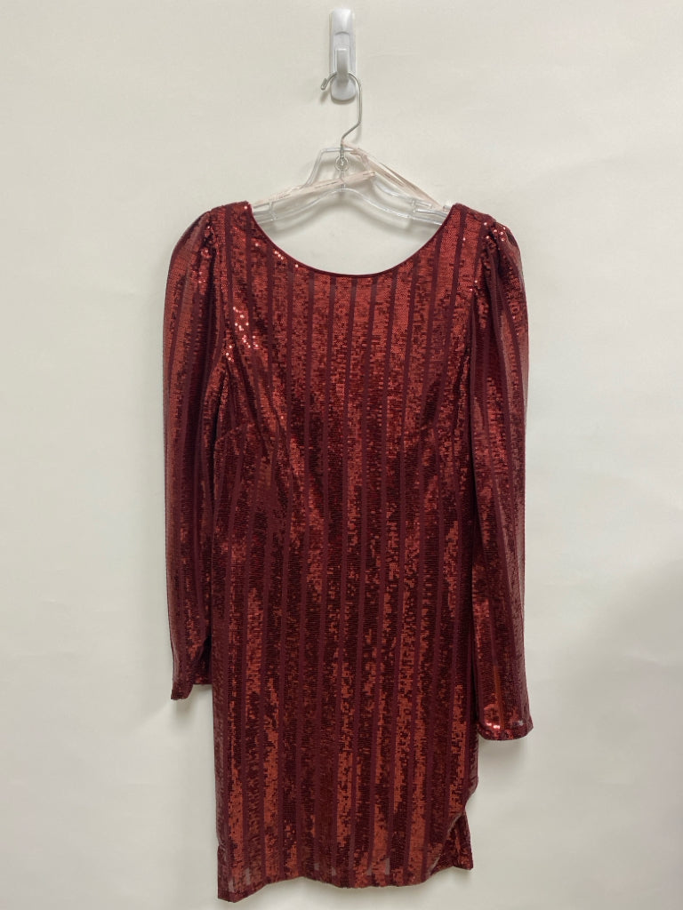 Nanette Lepore Size 10 Burgundy Sequins Ladies Dress