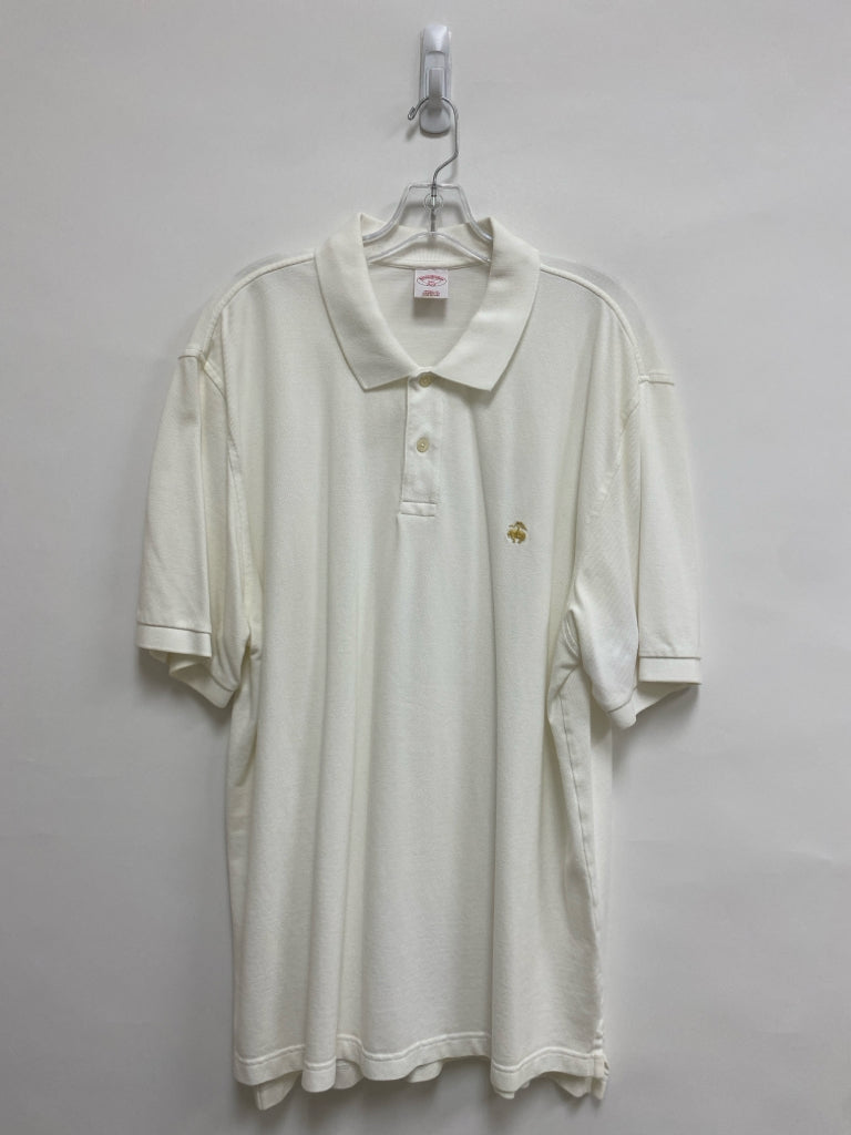 Brooks Brothers Size XXL Cream Polo Men&