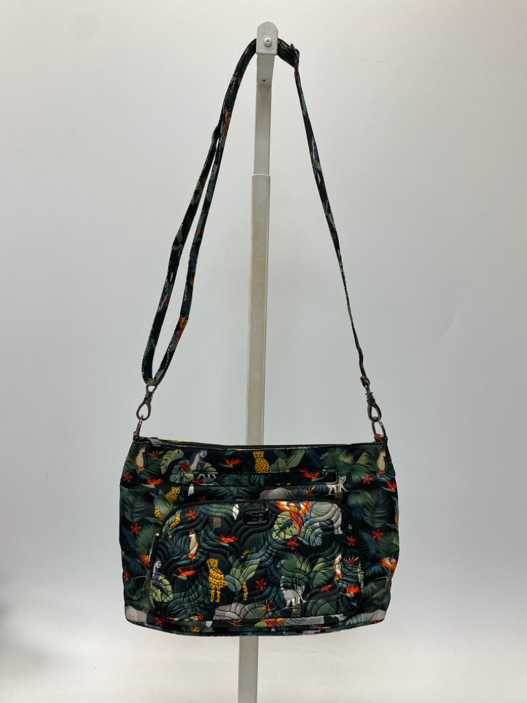 Lug Black Green/Multi Tropical Crossbody