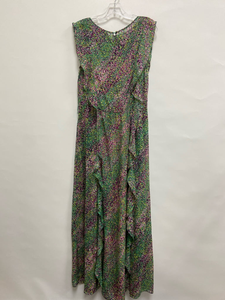 BCBG Size S Green Purple Mosaic Sleeveless Ladies Dress