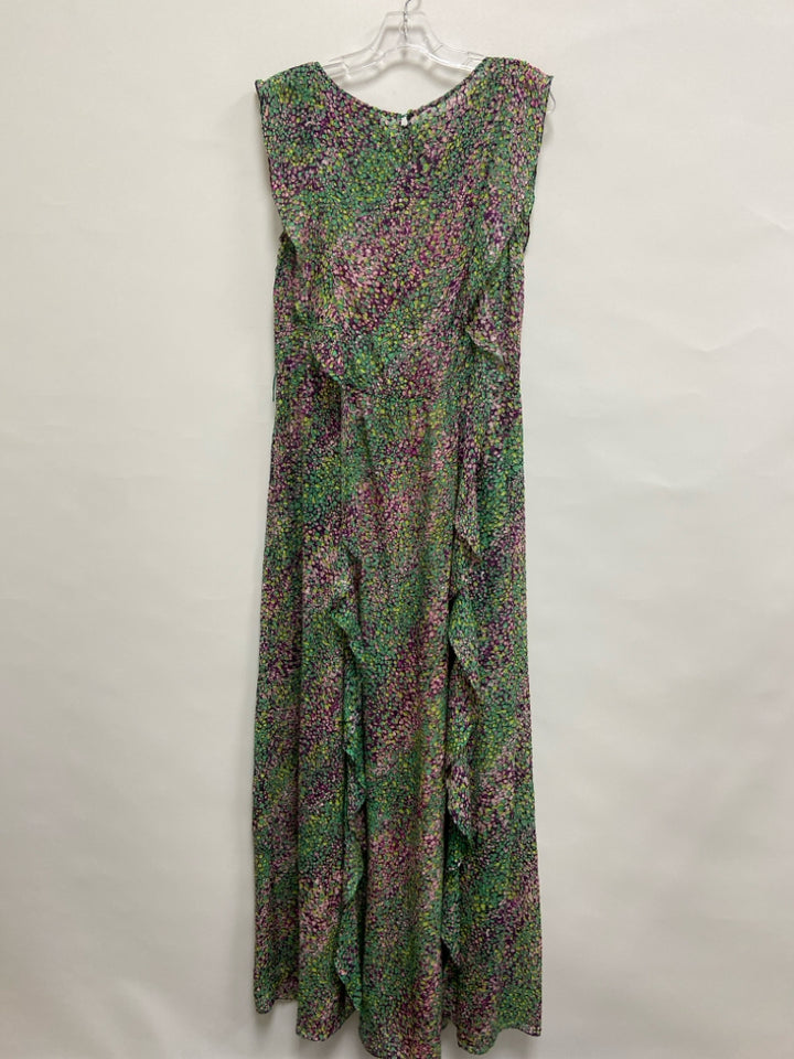 BCBG Size S Green Purple Mosaic Sleeveless Ladies Dress