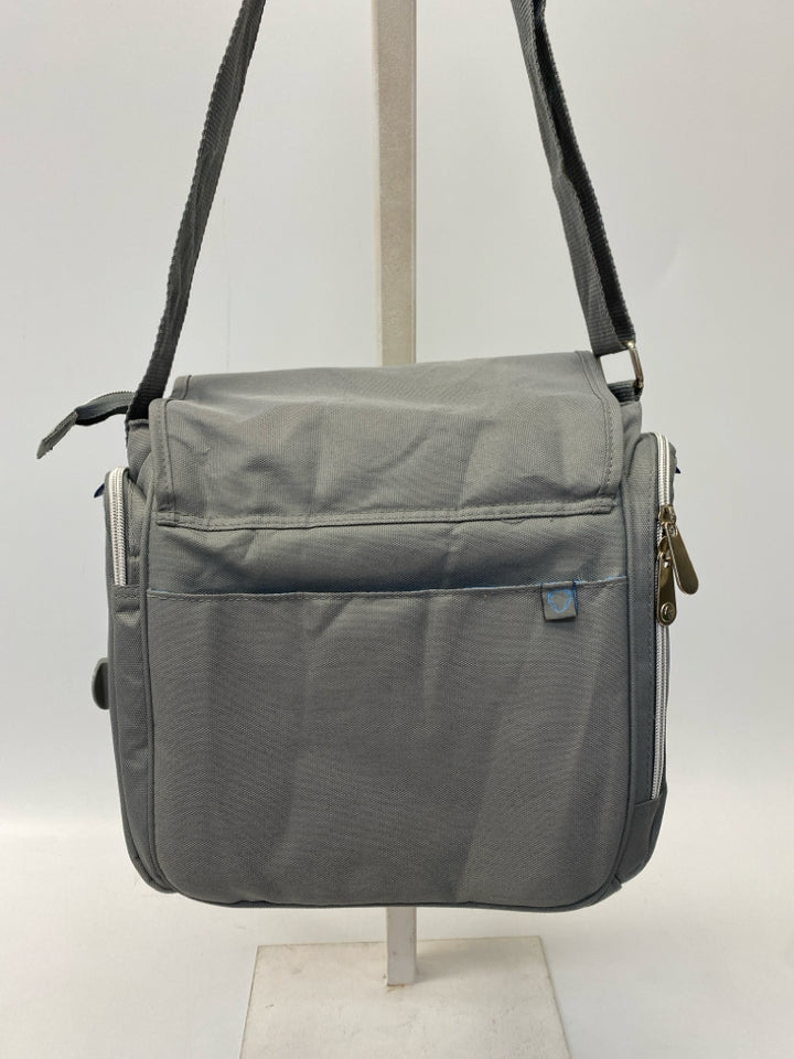 Fisher Price Gray Black Print Diaper Bag