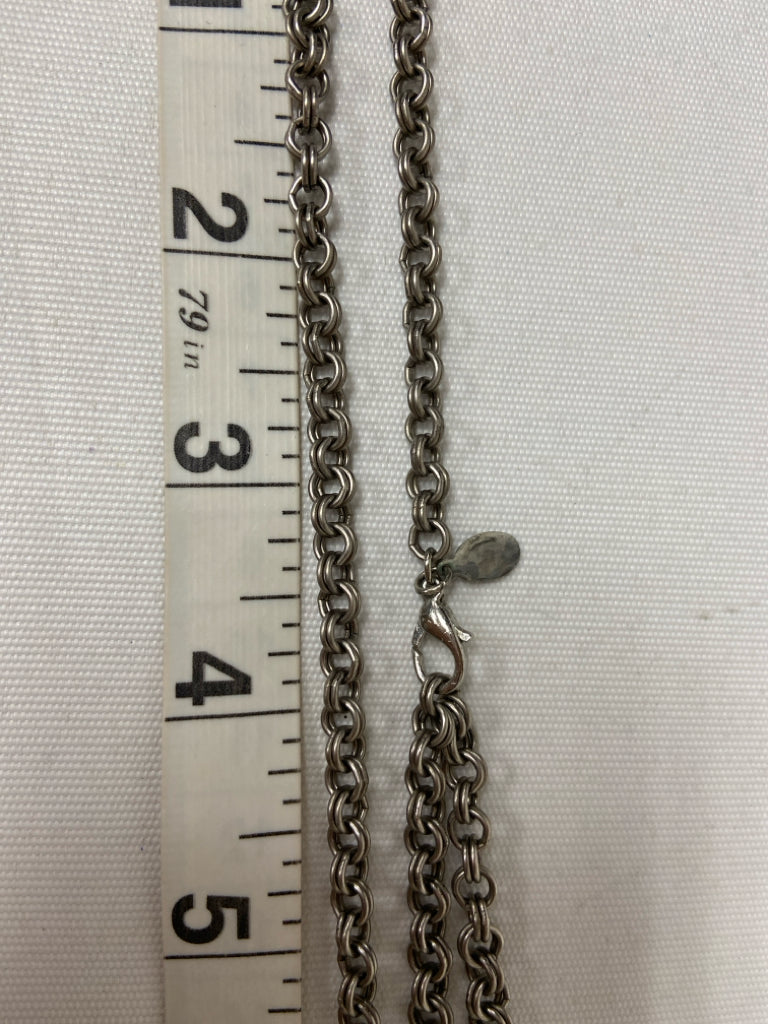 Silver Color Multi Color Charms Necklace