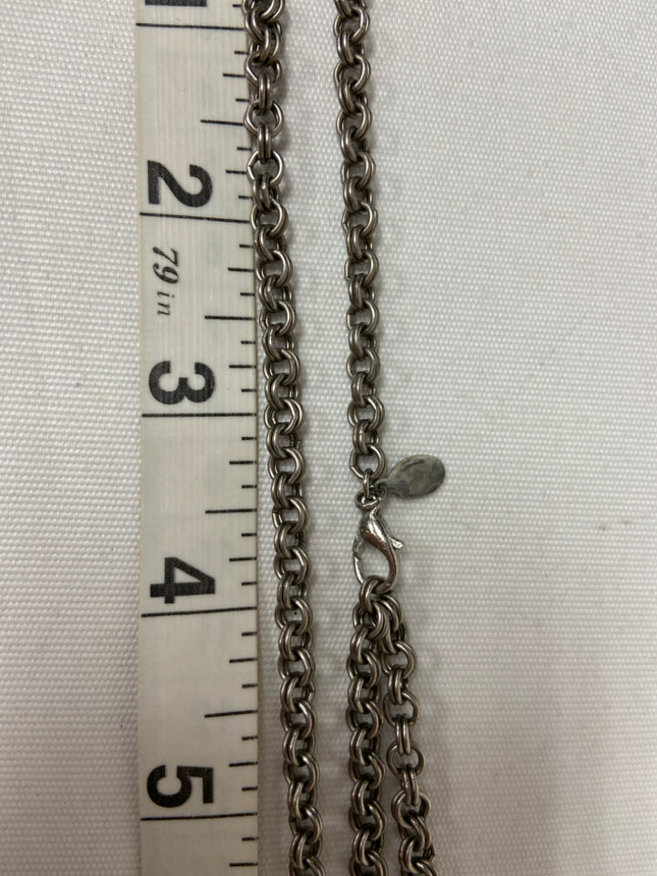 Silver Color Multi Color Charms Necklace