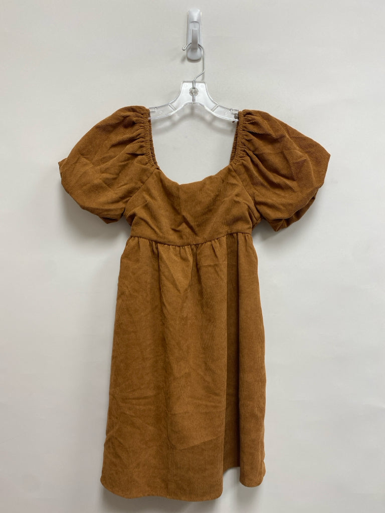 SIZE 12 Camel Puff Sleeve Corduroy Girl&