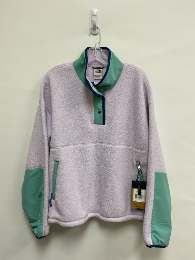 NWT North Face Size L Lavender Aqua Fleece Ladies Pullover