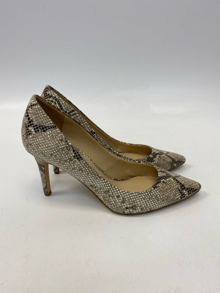Jessica Simpson  Size 9 Brown Cream Snakeprint Heels