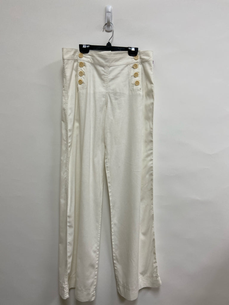 Sophie Max Size 6 White Buttons Pull-on Ladies Pants