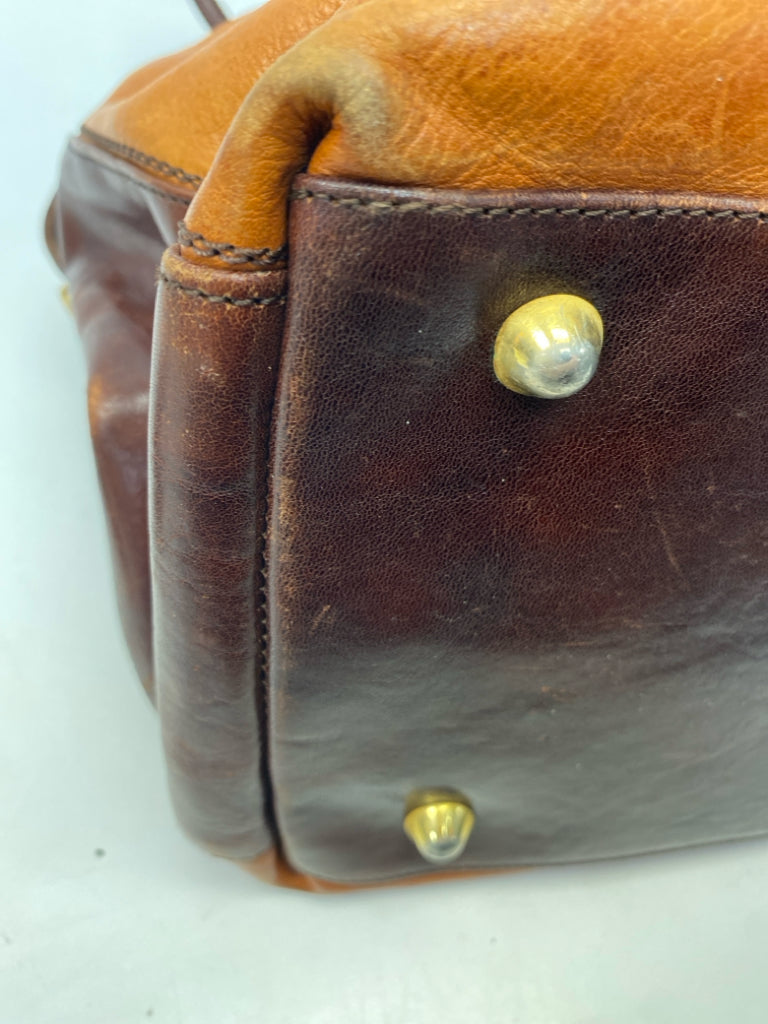 Camel Brown Leather Handbag