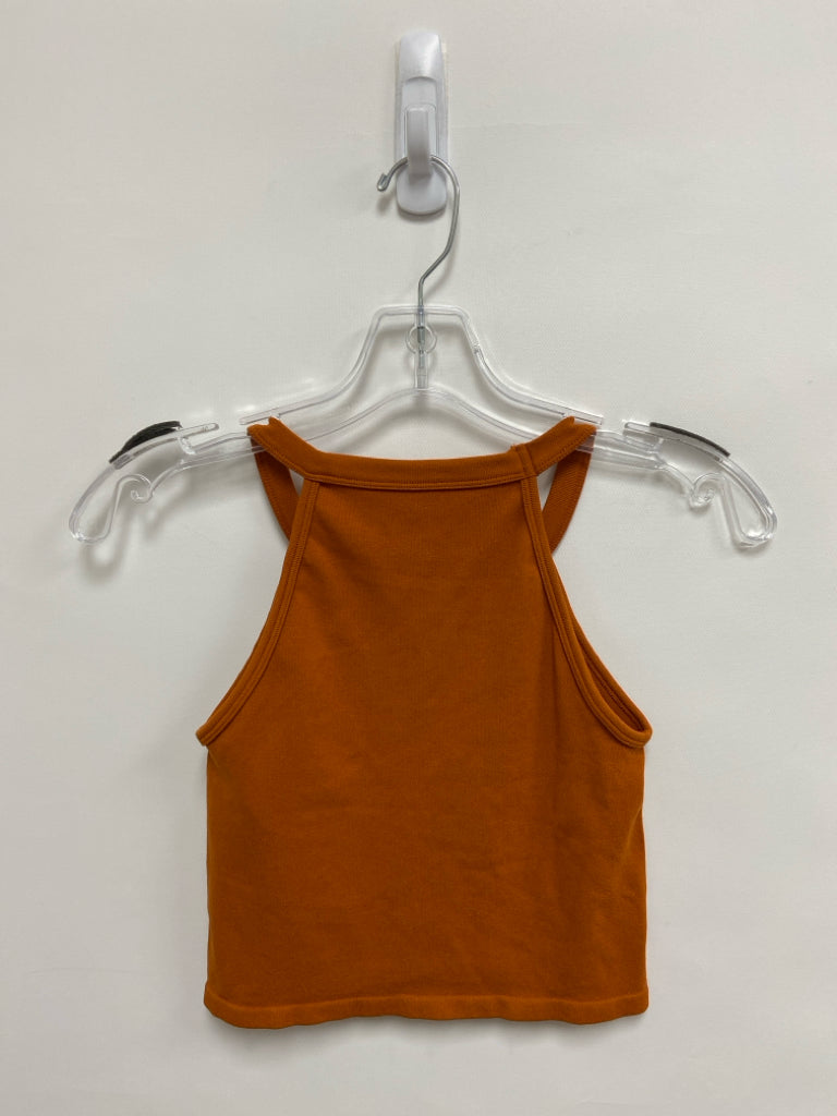 Free People Size M Burnt Orange Sleeveless Ladies Top