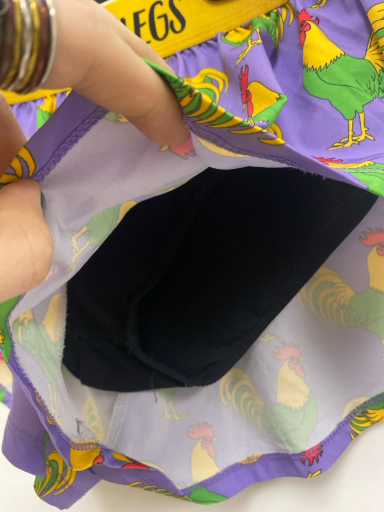 Size S Lavender Yellow Athletic Shorts