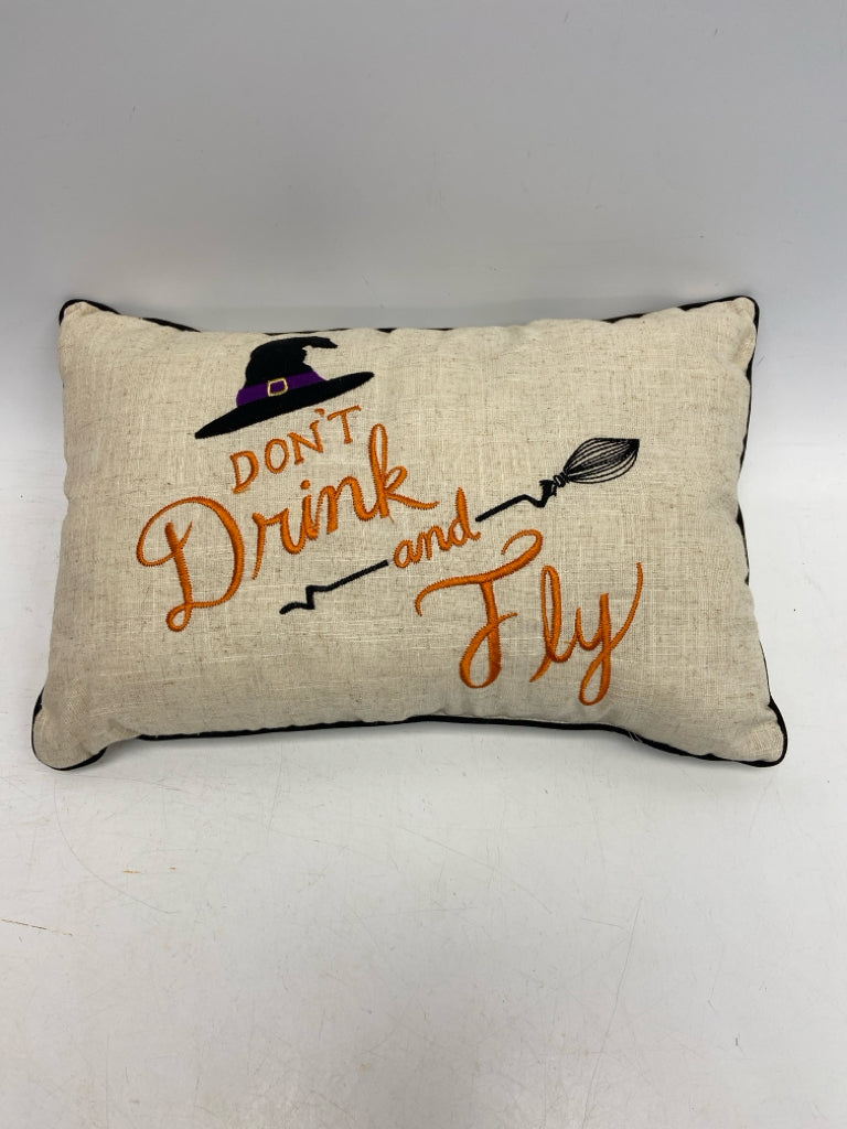 Natural Orange/Black Words Halloween
