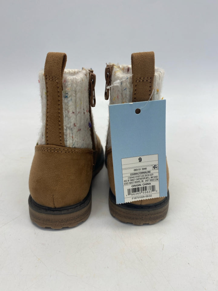 NWT Cat &amp; Jack SIZE 9 Brown Cream Girl&