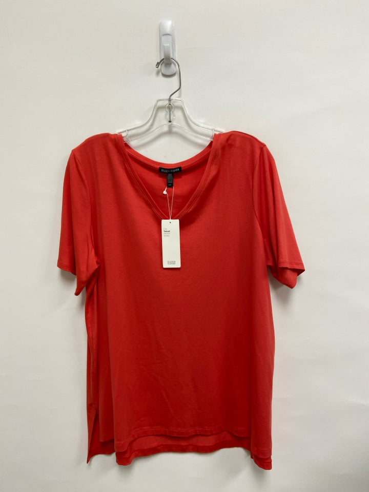 NWT Eileen Fisher Size L Dark Coral Tunic Ladies Top