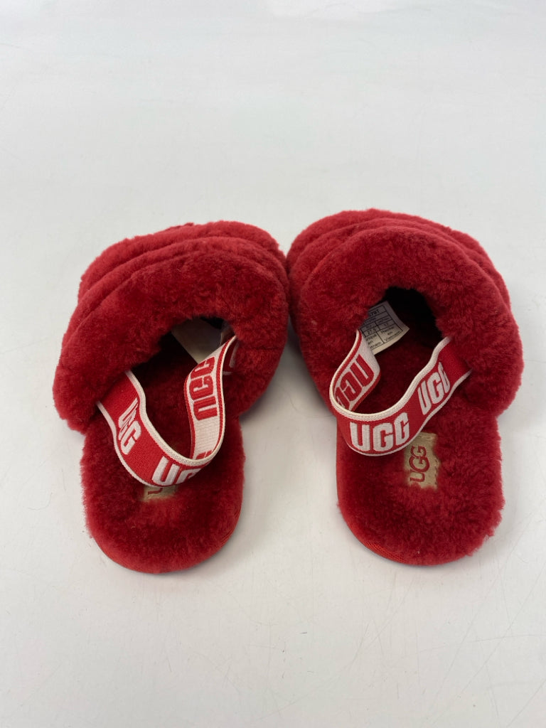 UGG SIZE 10 Red Fuzzy Girl&