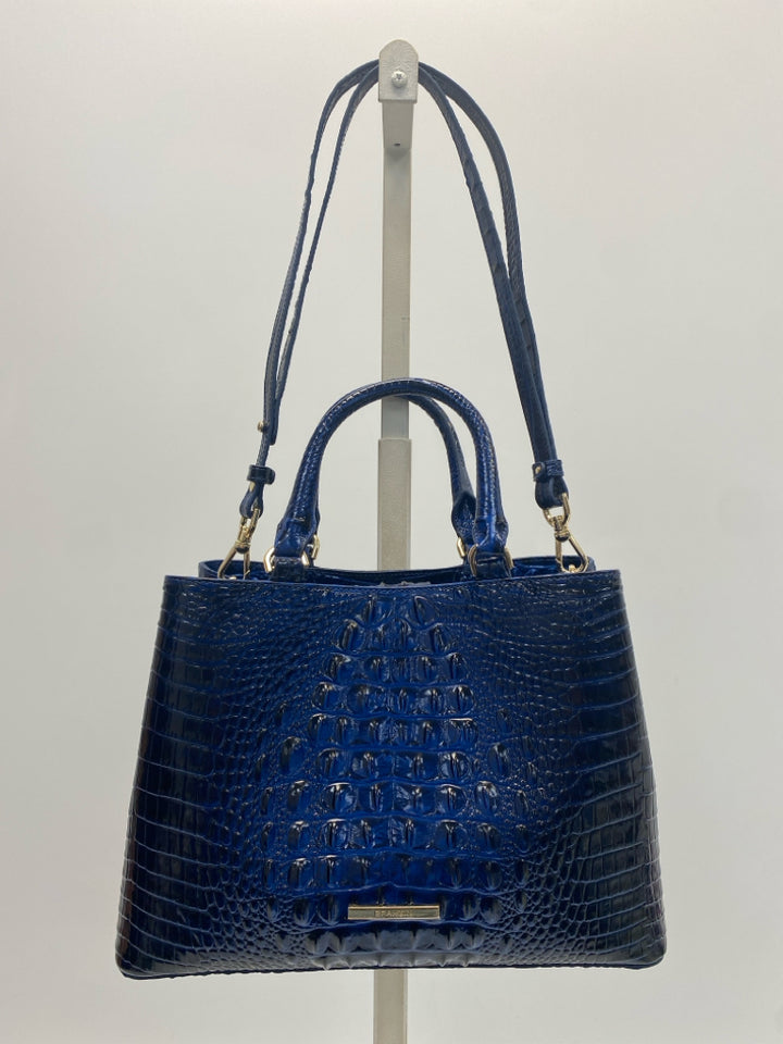 Brahmin Blue Small Denise Convertible Satchel