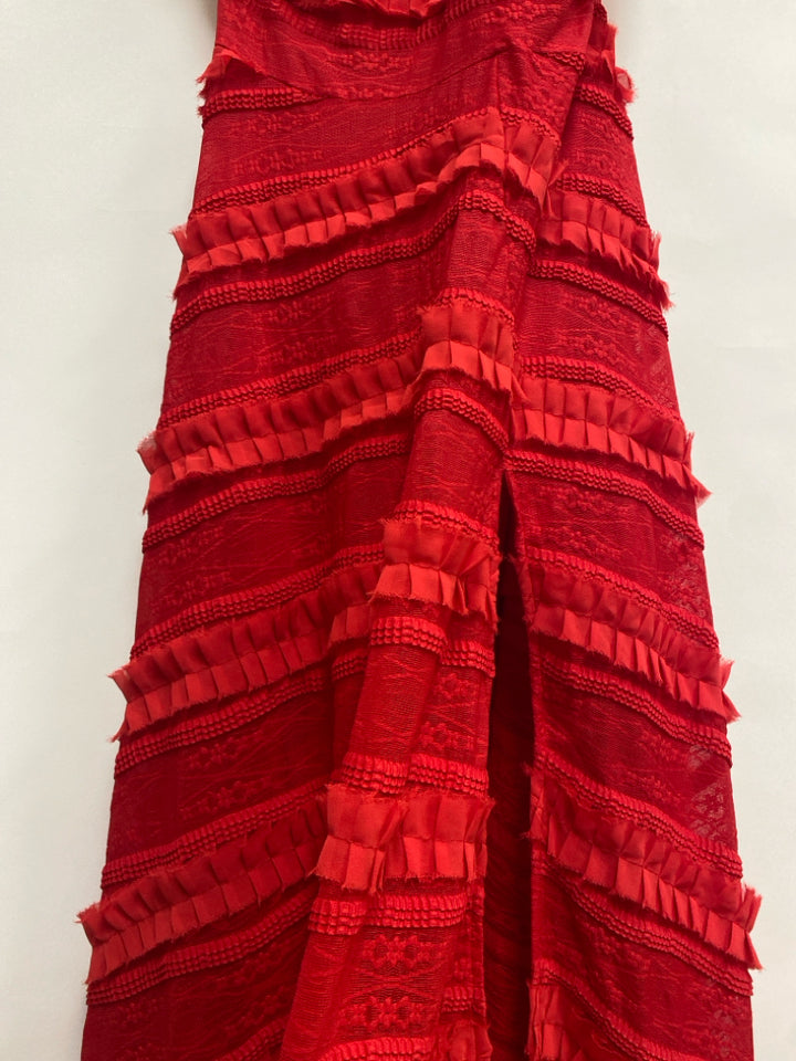 Akira Size L Raisin Ruffles Sleeveless Ladies Dress