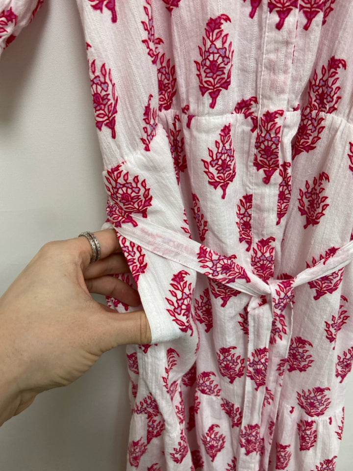 Roller Rabbit Size XS White Magenta Print Ladies Dress
