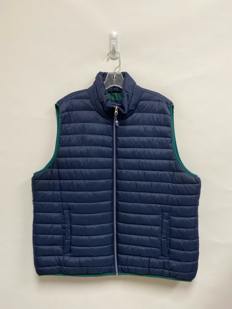 Izod Size XXL Navy Teal Green Trimmed Puffer Men&
