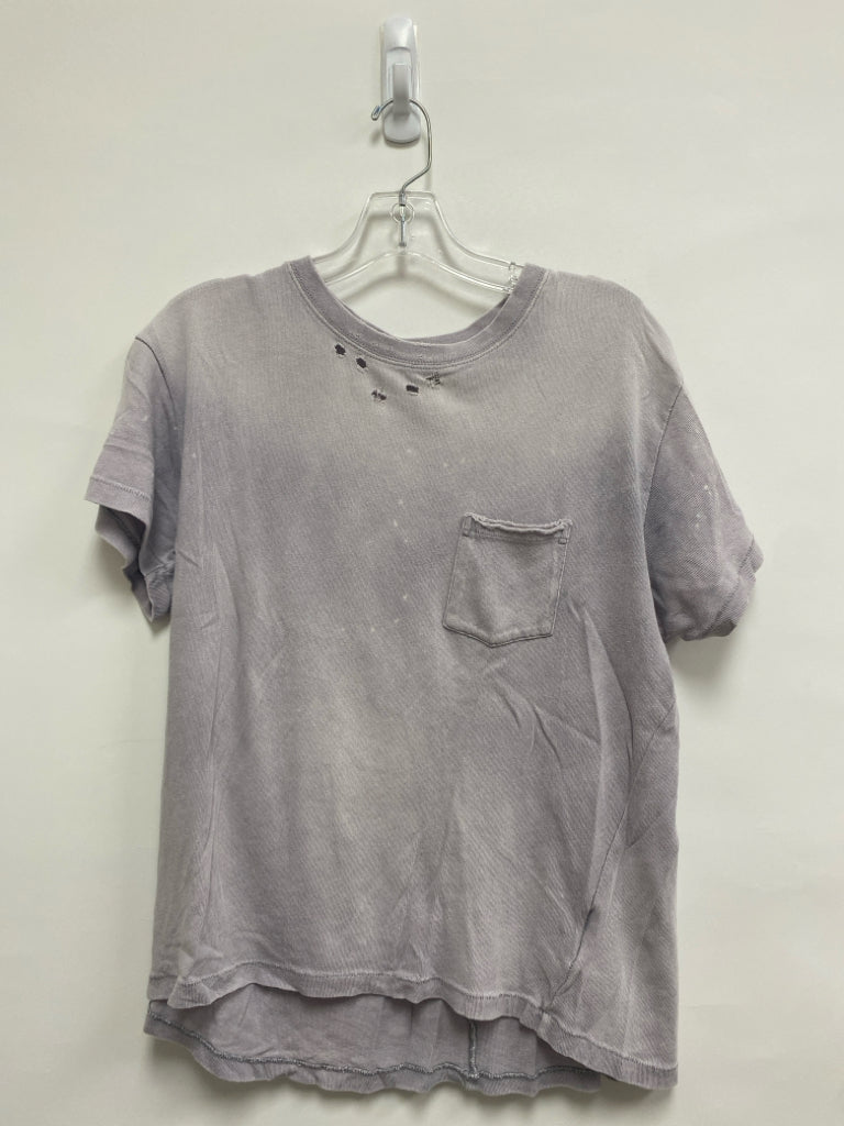 We The Free Size S Pale Lavender Distressed Ladies Top