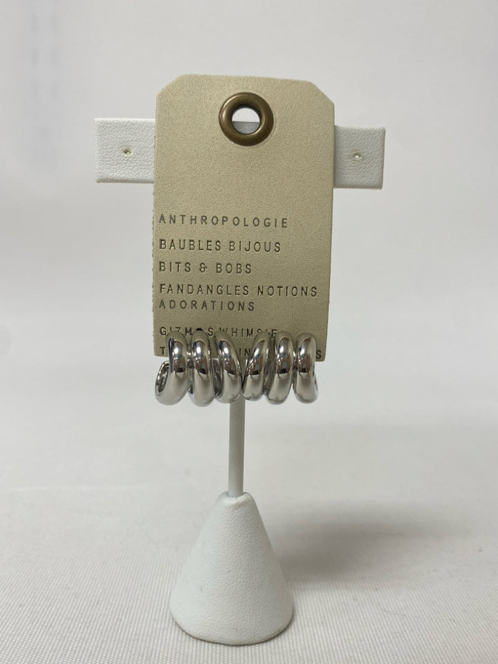 NWT Anthropologie Silver Color Earrings