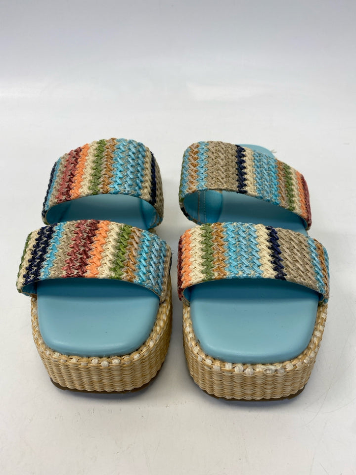 Marc Fisher  Size 9.5 Aqua/Multi Sandals