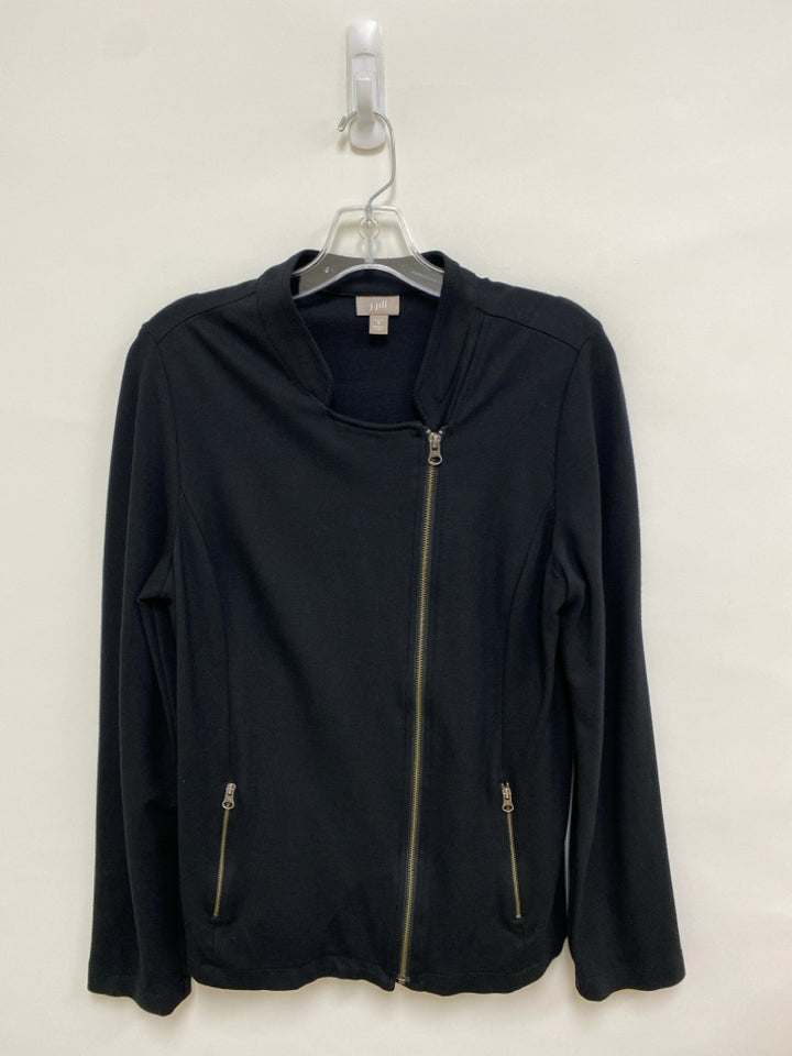 J Jill Size M Black Zip Down Ladies Jacket