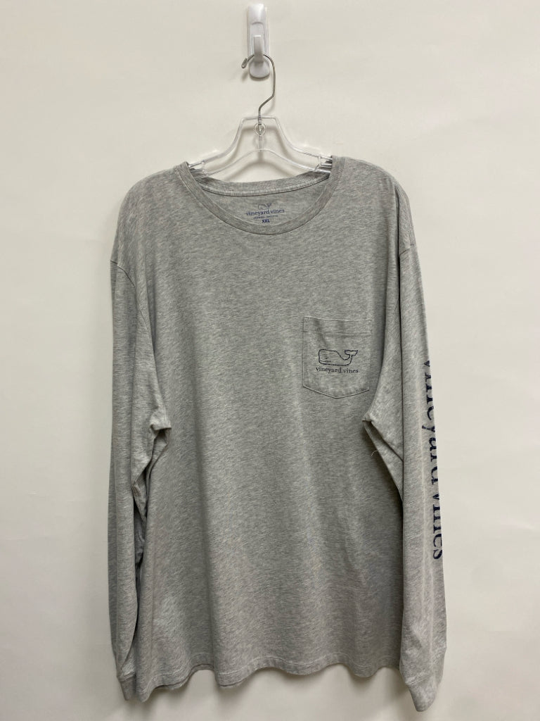 Vineyard Vines Size XXL Gray Navy Long Sleeve Men&