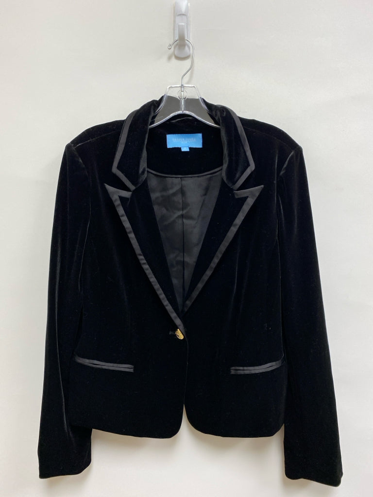Draper James Size M Black Velour Ladies Jacket