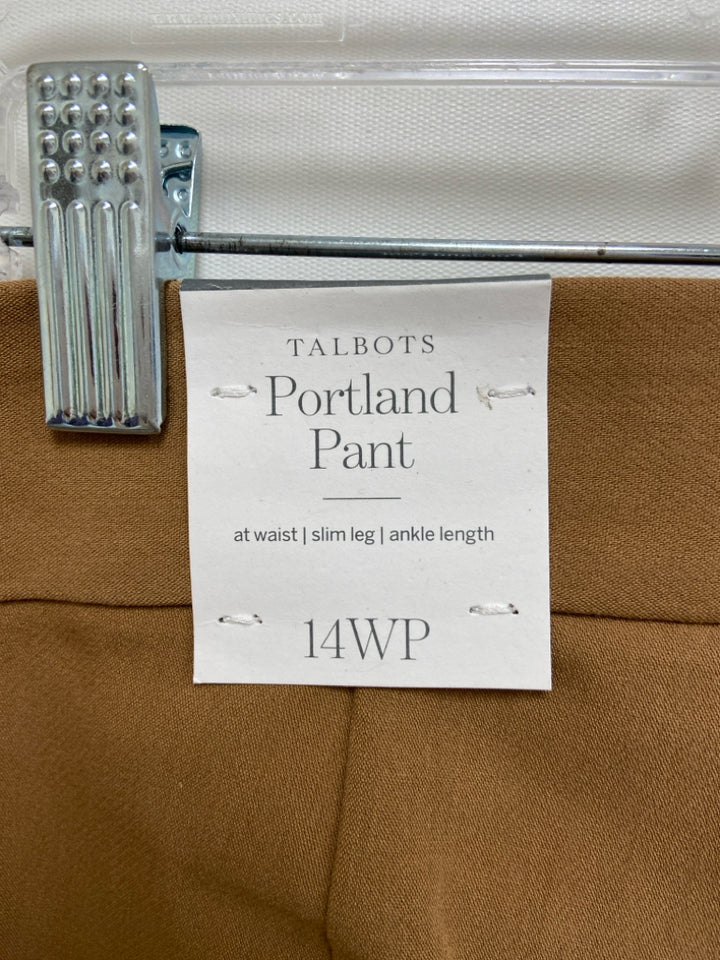 NWT Talbots  SIZE  14WP Tan Cropped Plus Size Pants