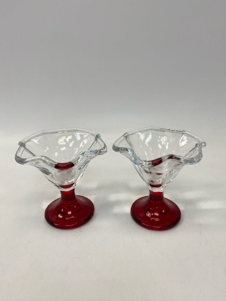 Clear Red Glassware